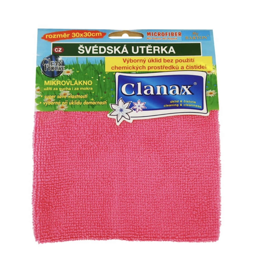 Švédská utěrka 30x30, 205g červená