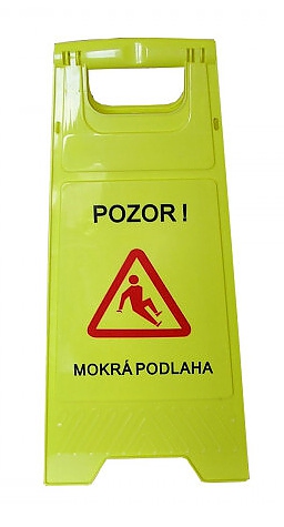 TABULKA VÝSTRAŽNÁ 57cm POZOR, MOKRÁ PODLAHA