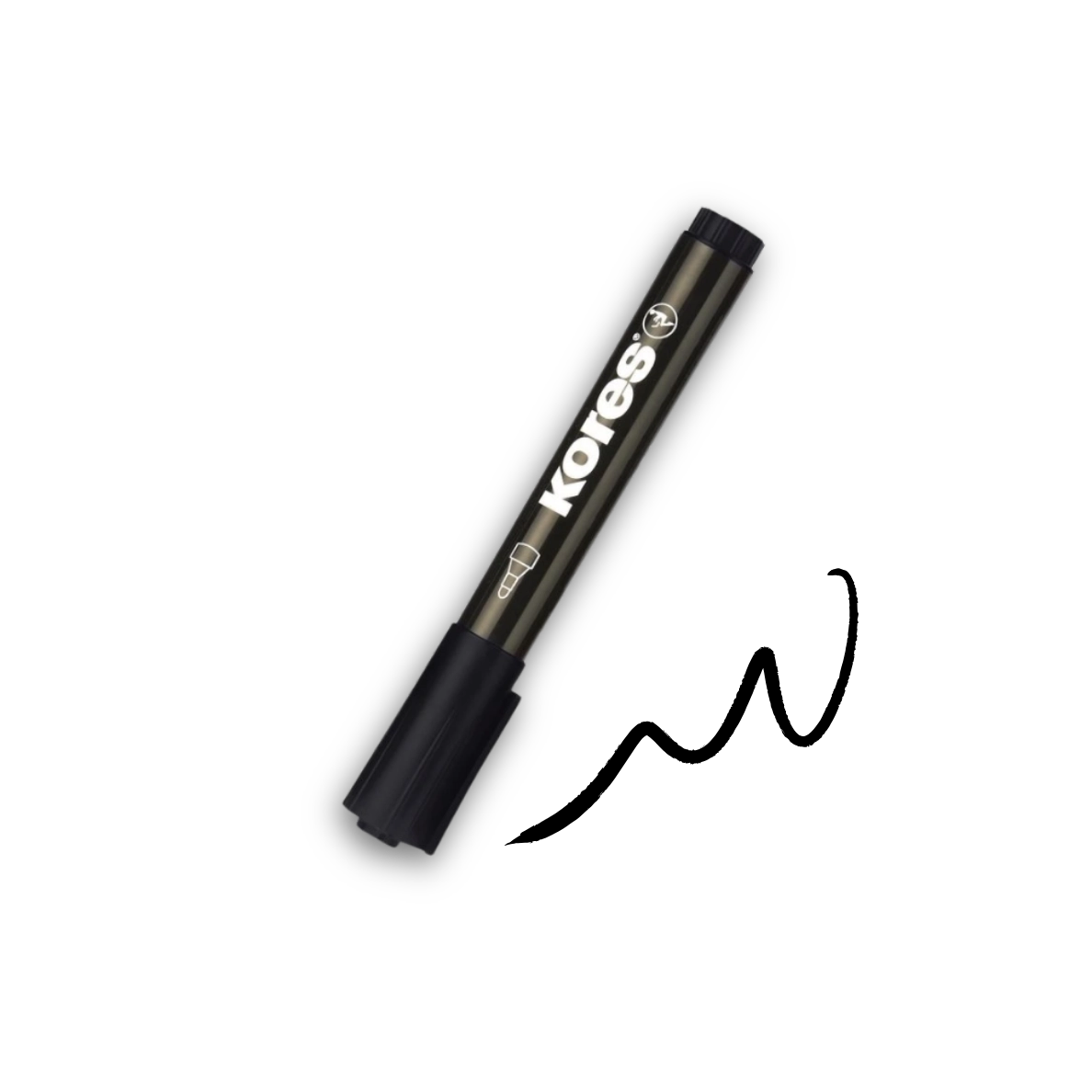 KORES permanent 3mm s kulatým hrotem černý [1 ks]
