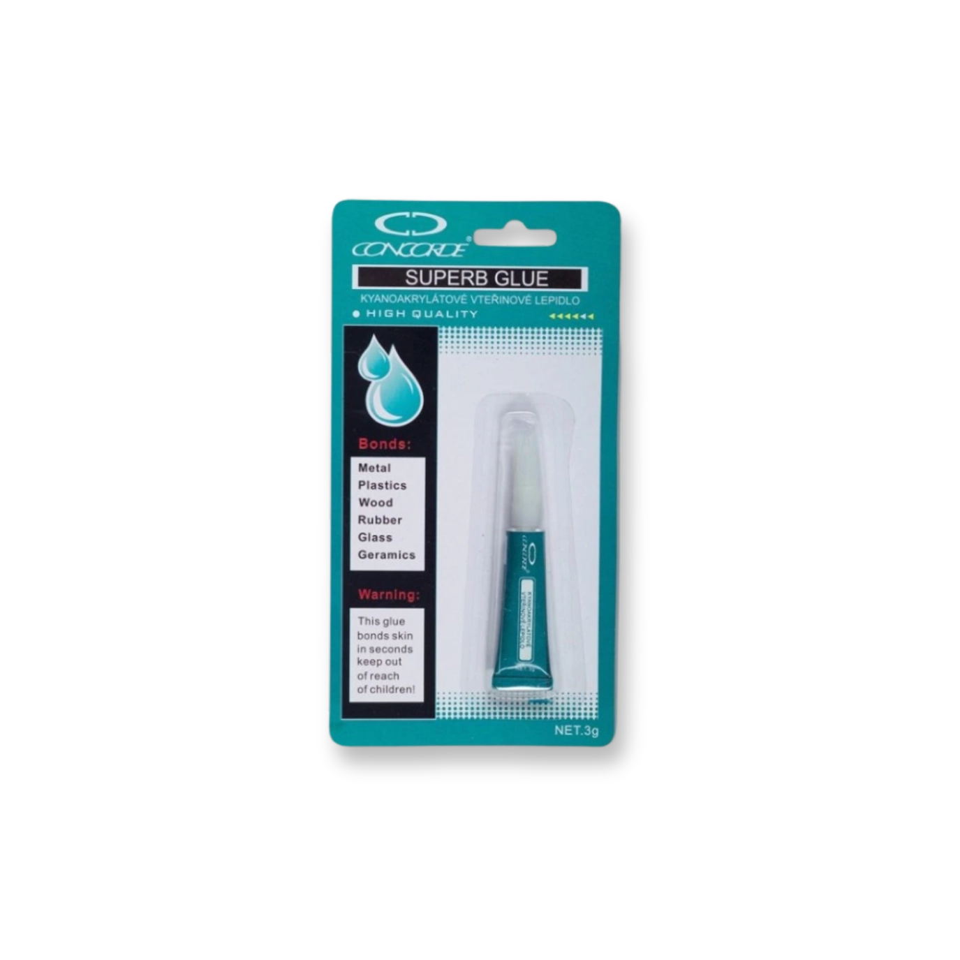 Vteřinové lepidlo Concorde SuperB Glue 3g
