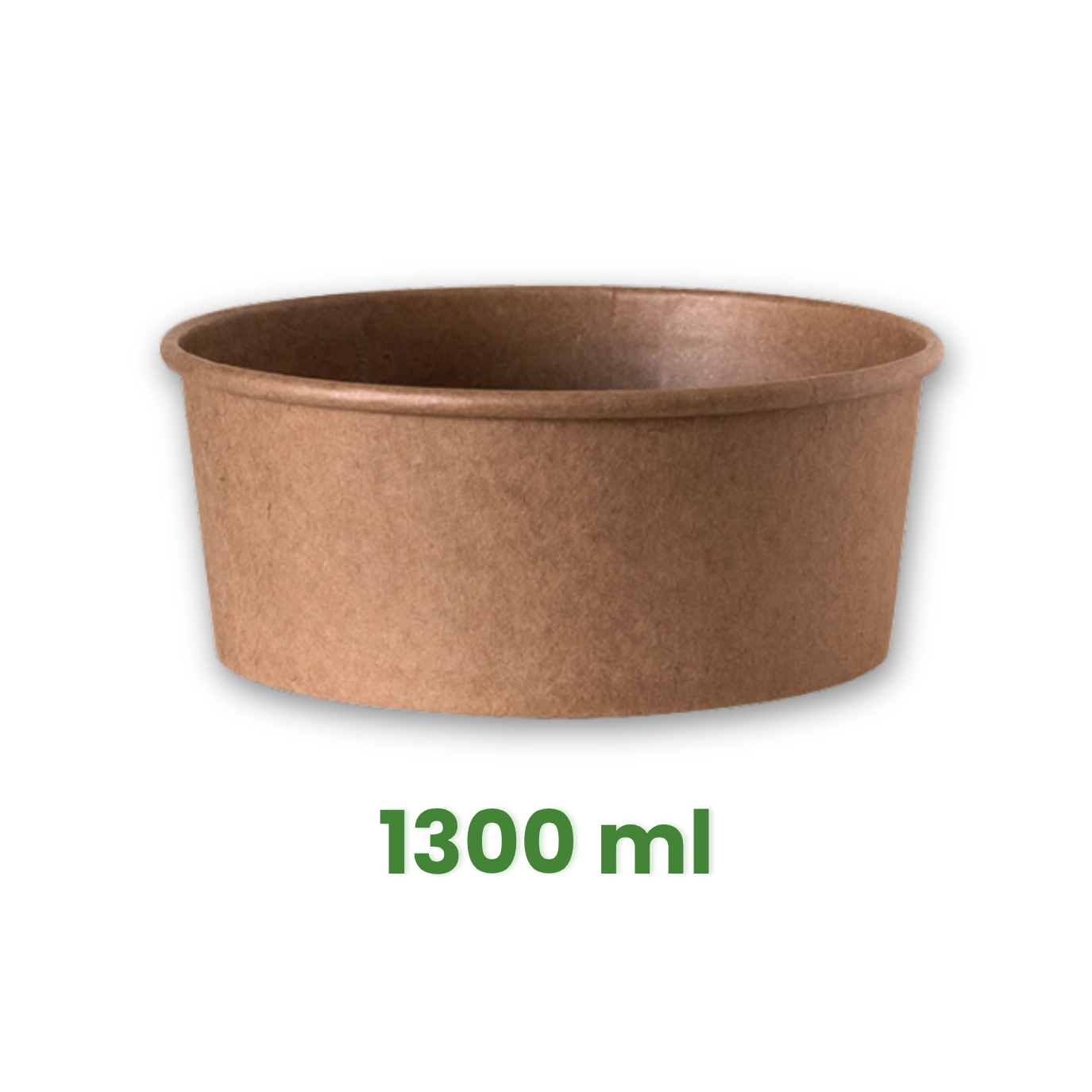 PREMIUM salátová miska 1300ml Ø184mm, Kraft hnědá bez víčka [50 ks]