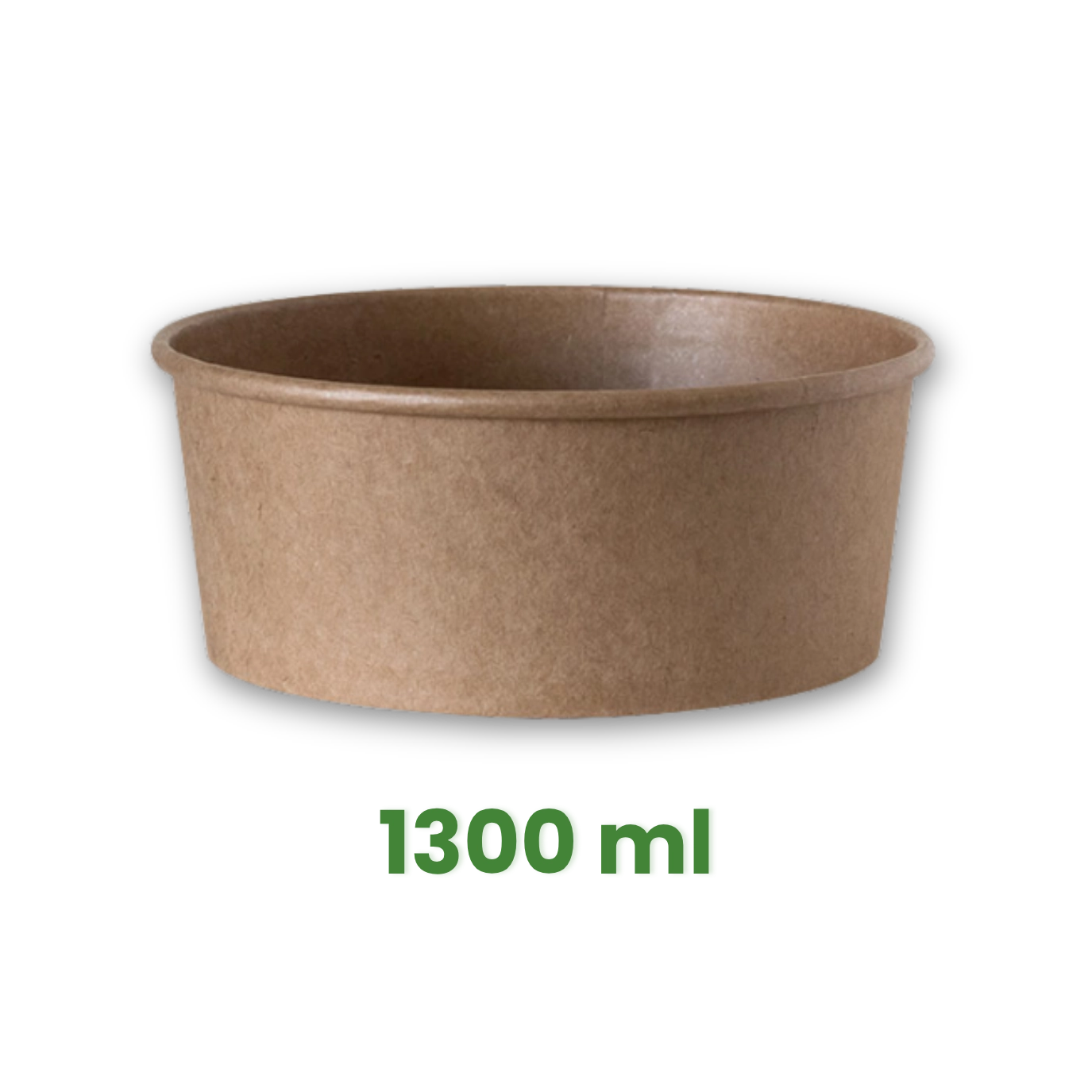 Salátová miska 1300 ml Ø184 mm, Kraft hnědá [50 ks]