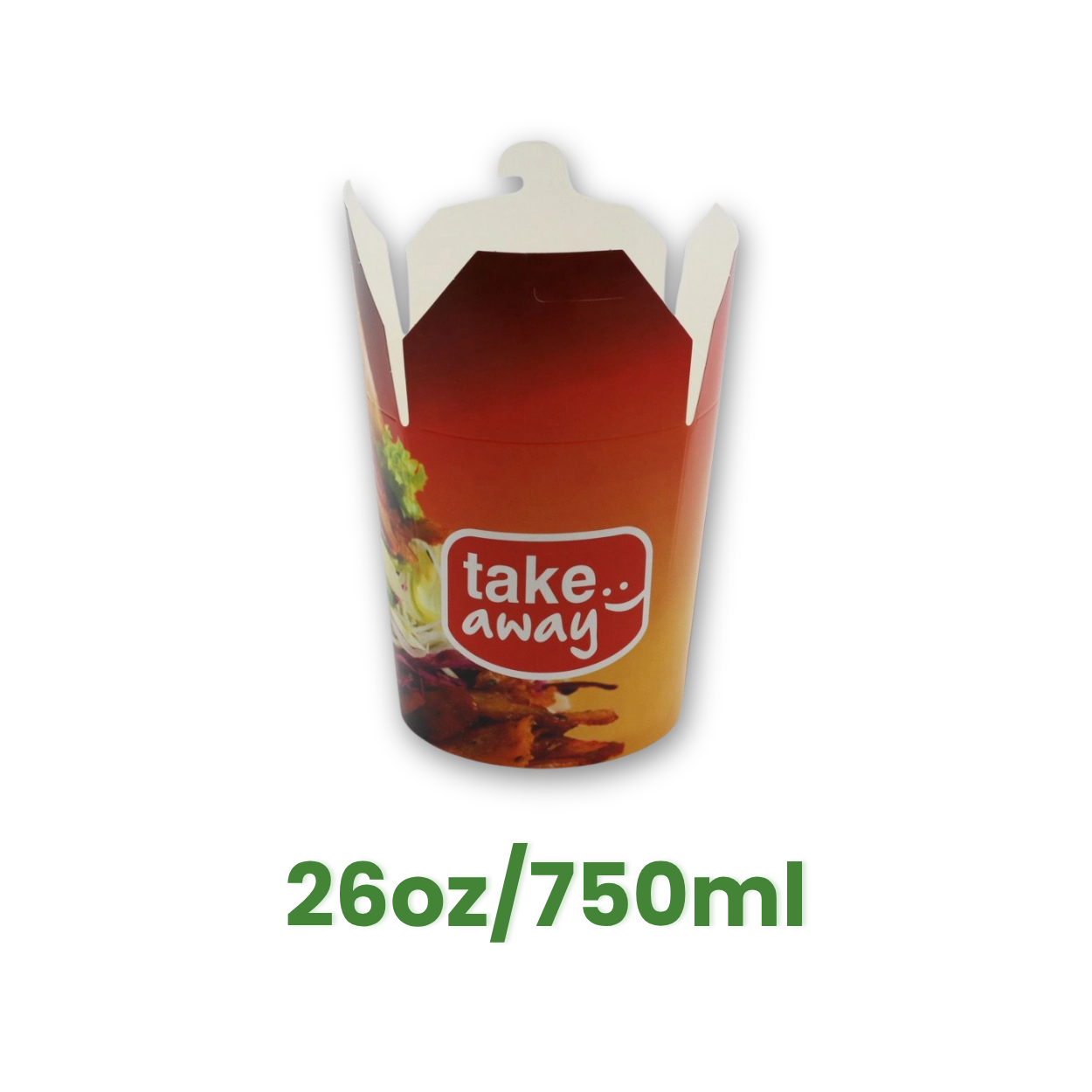 Food Box s barevným potiskem TakeAway 26oz, 750ml [50 ks]