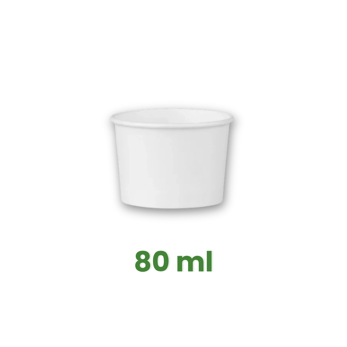 Papírová miska na zmrzlinu 80ml, bílá [50 ks]