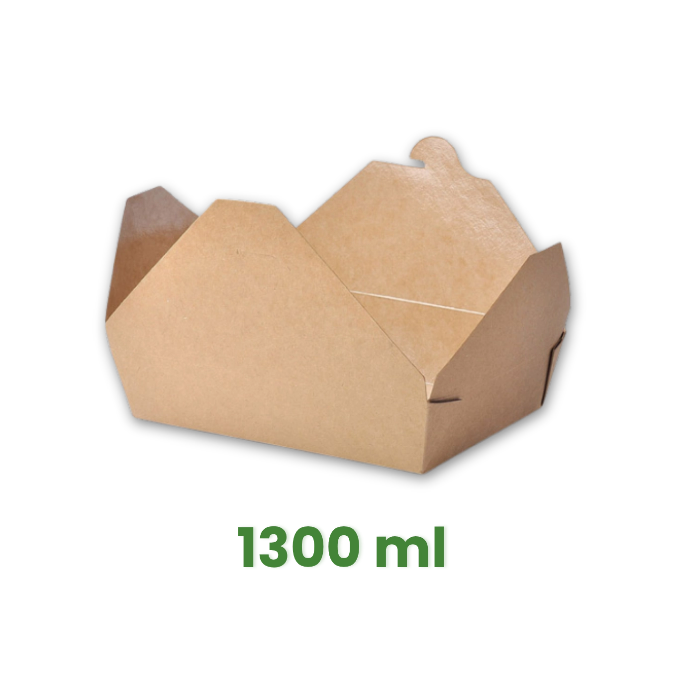 Delibox 1300 ml, 170×140×63 mm, no2 Kraft hnědý [50 ks]