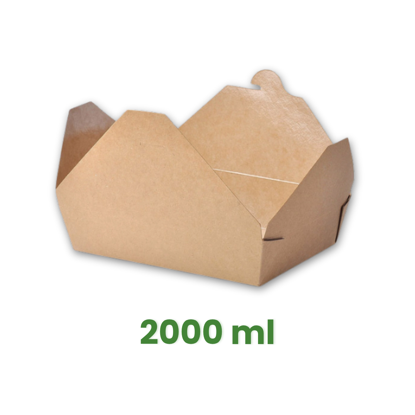 Delibox 2000 ml, 215×160×63 mm, no3 Kraft hnědý [50 ks]