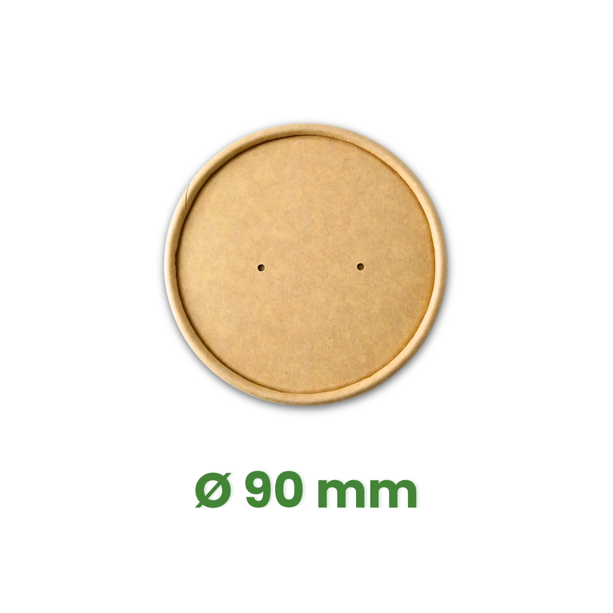 Papírové víčko na polévkovou misku Ø 90 mm 8oz, Kraft hnědé [25 ks]