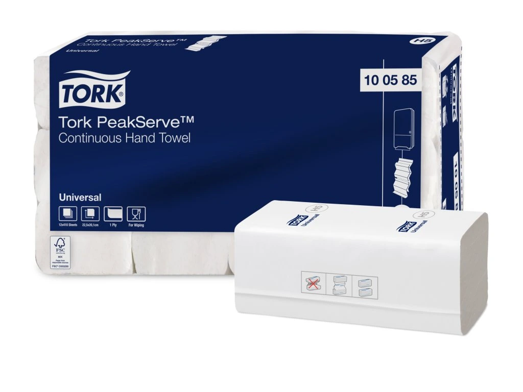 Papírové navazující ručníky TORK PeakServe®100585 UNIVERSAL bílá H5 4920ks