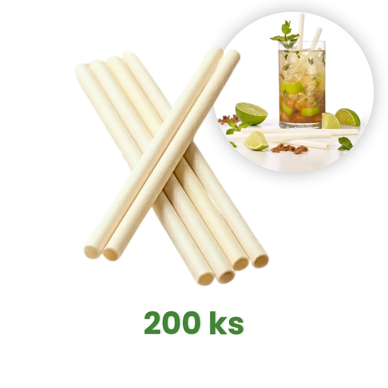 Jedlé brčko JUMBO limeta [200 ks]