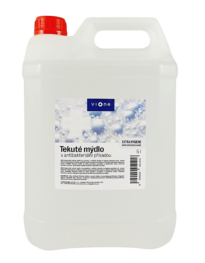 TEKUTÉ MÝDLO NEPARFEMOVANÉ EXTRA HYGIENE  s antib.př.5l