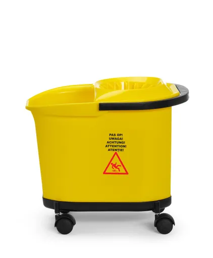 Kbelík na vytírání podlahy s kolečky,16L, Žlutá, 405x296x(H)340mm