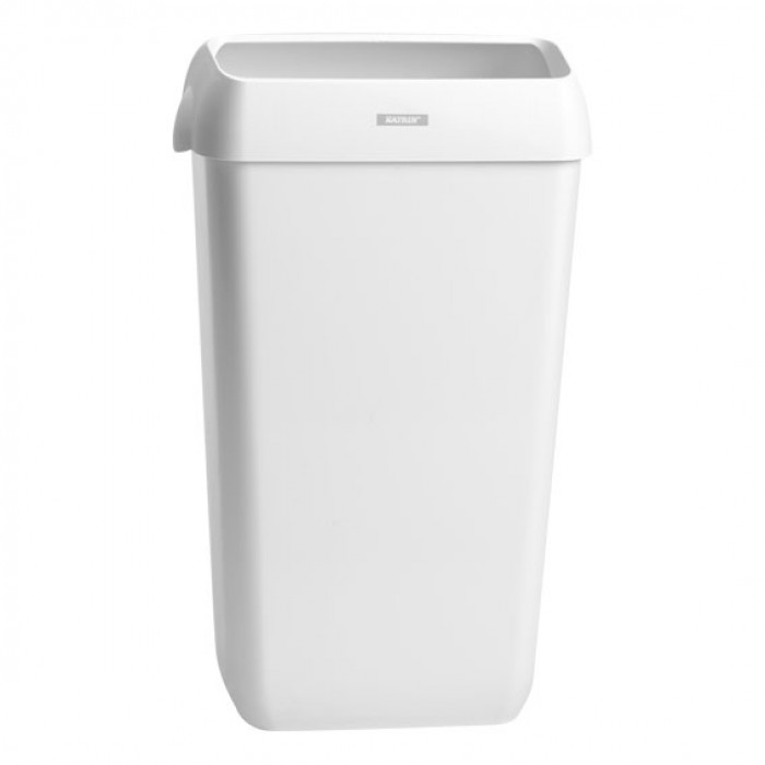 Koš na odpad s krytem Katrin 25 l, bílý