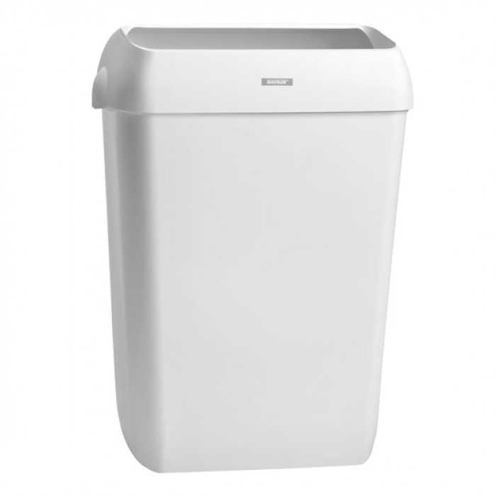 Koš na odpad s krytem Katrin 50 l, bílý