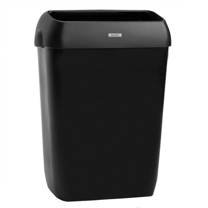 Koš na odpad s krytem Katrin 50 l, černý