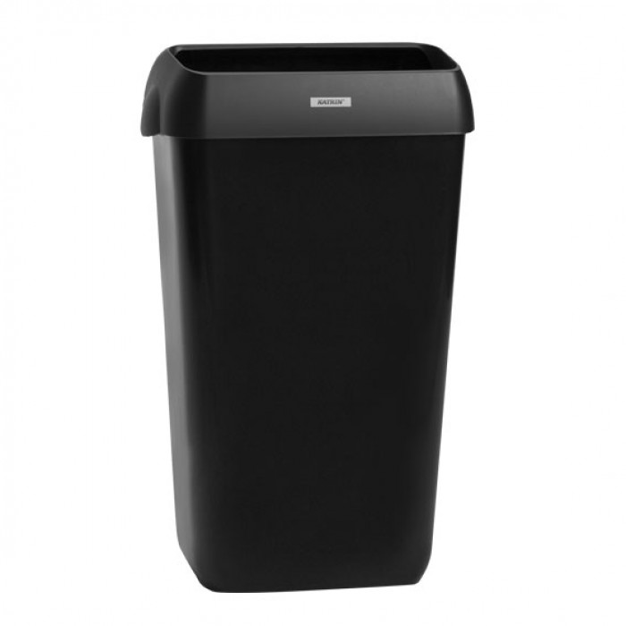 Koš na odpad s krytem Katrin 25 l, černý