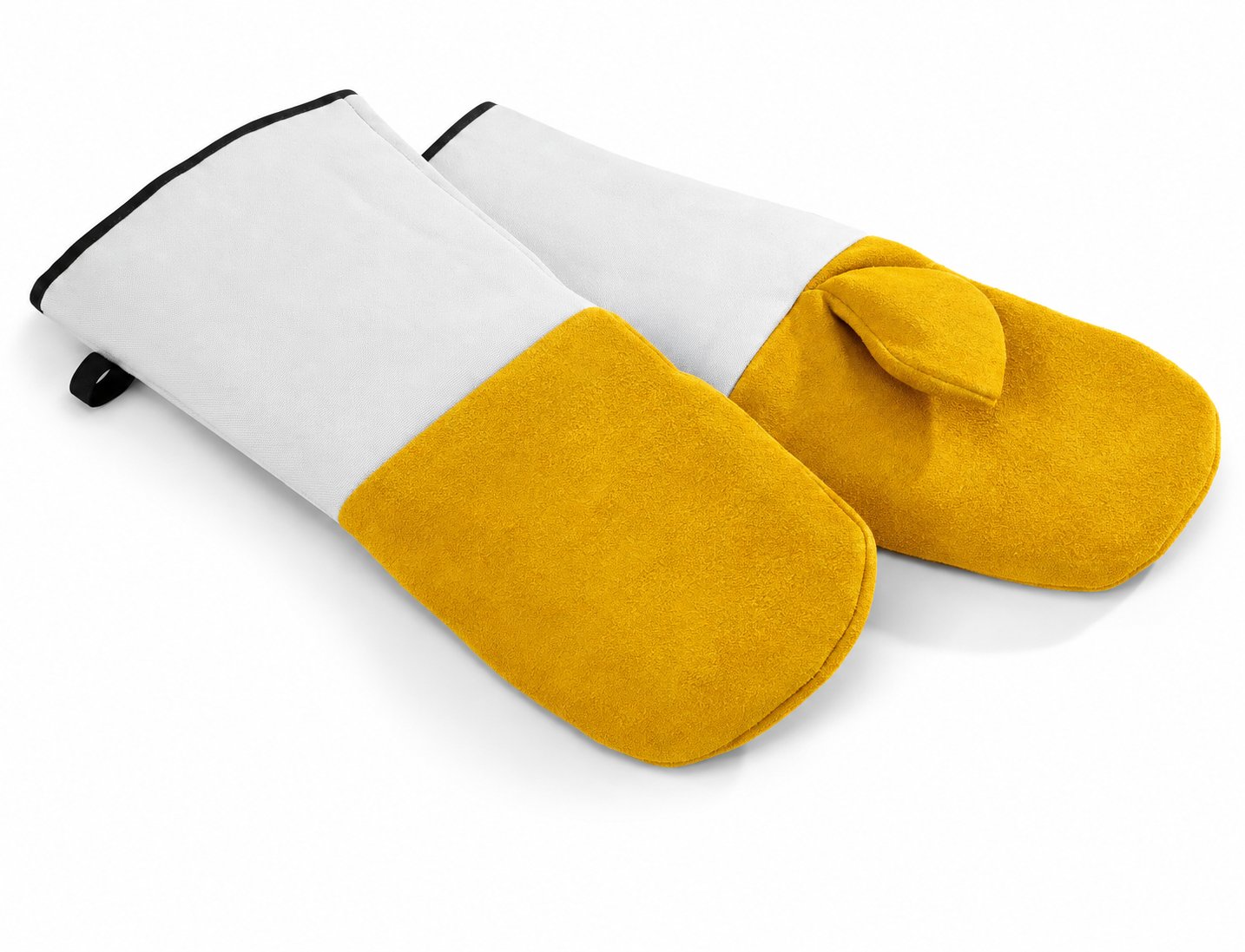 Žáruvzdorné kožené grilovací rukavice - 2 ks, (L)460mm