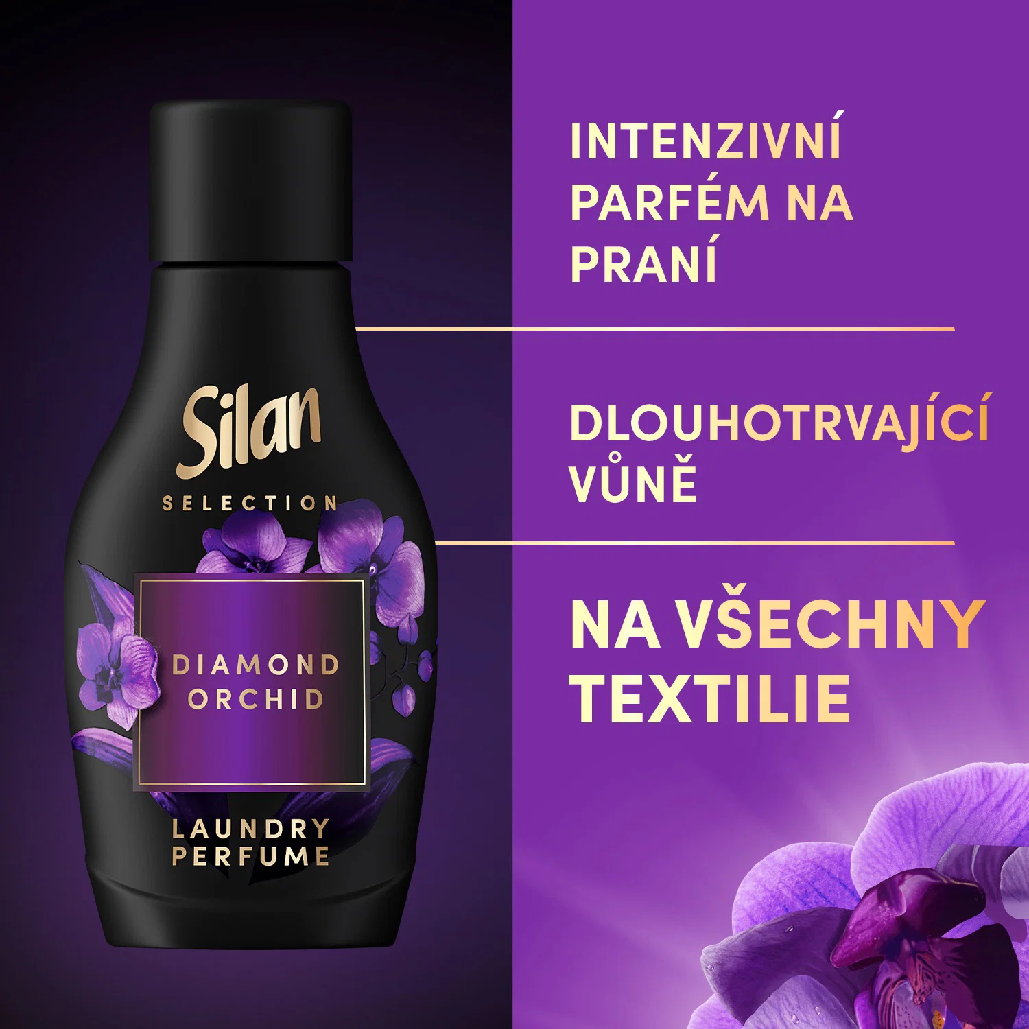 Parfém na praní Silan Selection Diamond Orchid 540ml