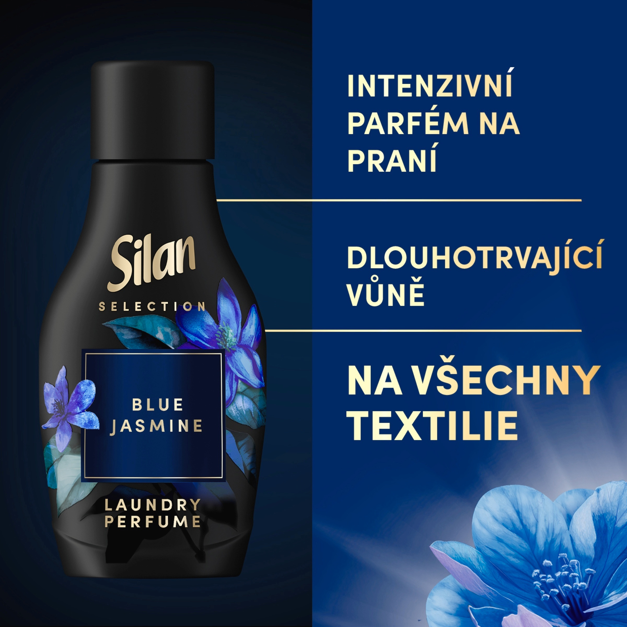 Parfém na praní Silan Selection Blue Jasmine 540ml