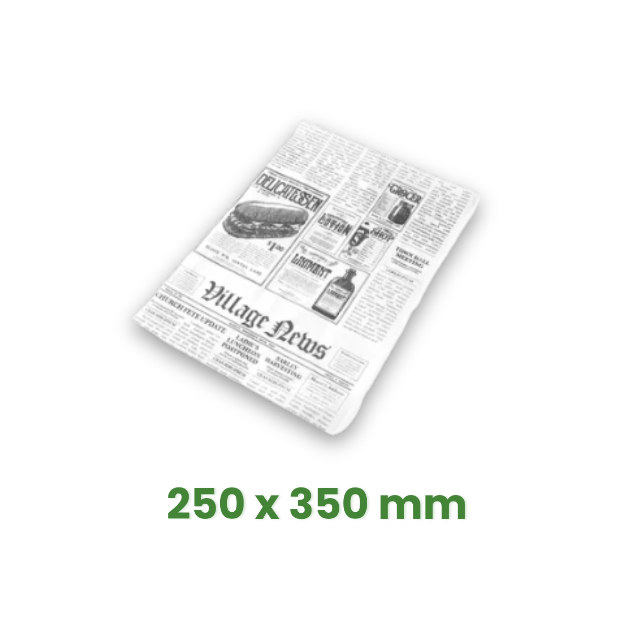 Nepromastitelný papír 250 x 350 mm, potisk noviny EXTRA [500 ks]
